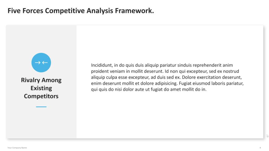 five forces competitive analysis powwrpoint framework 04