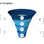 Funnel diagram showing stacked or segmented stages that narrow from top to bottom, with labels and supporting text. 01