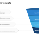 Funnel diagram showing stacked or segmented stages that narrow from top to bottom, with labels and supporting text. 03