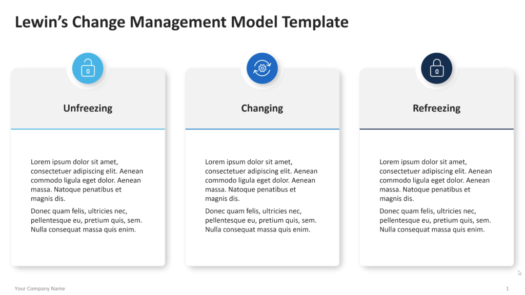 lewins change management model powerpoint template 01