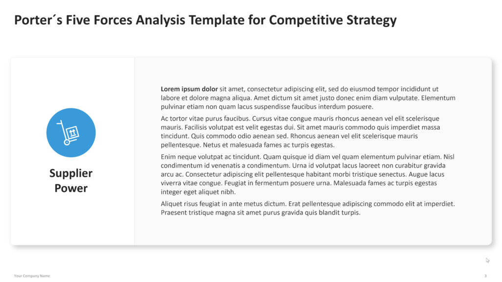 porters five forces analysis diagram template powerpoint for competitive strategy 03