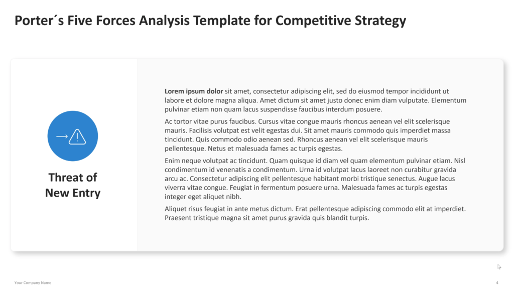 porters five forces analysis diagram template powerpoint for competitive strategy 04
