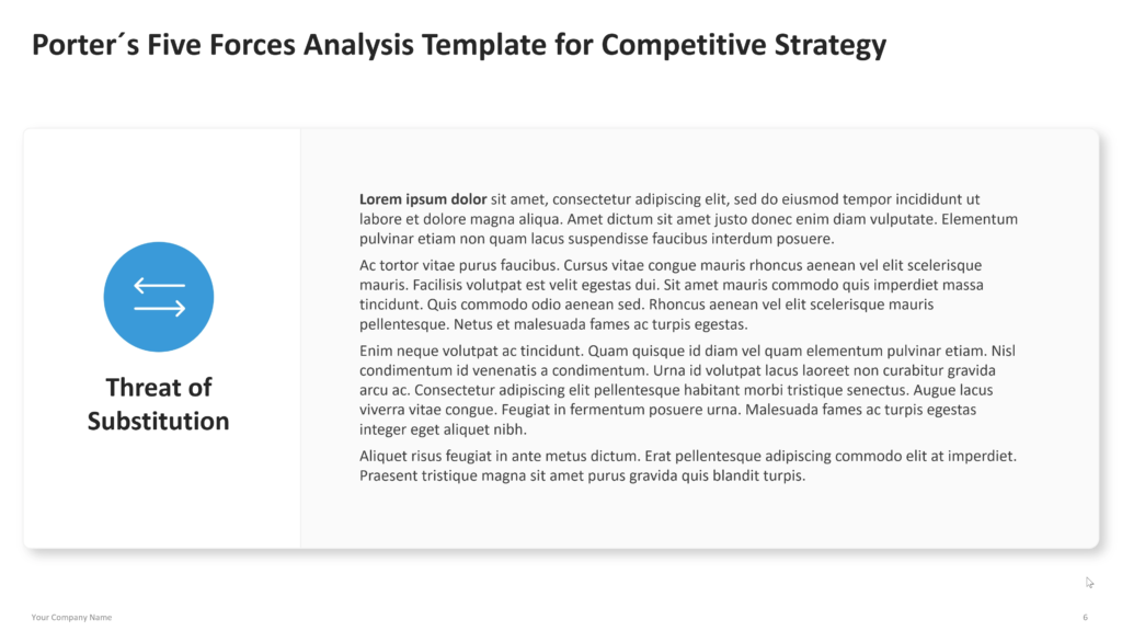 porters five forces analysis diagram template powerpoint for competitive strategy 06