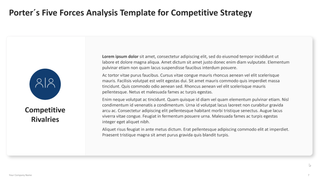porters five forces analysis diagram template powerpoint for competitive strategy 07