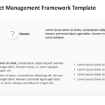 raidar Six vertical sections labeled Risk, Assumptions, Issues, Dependencies, Action, and Resolution, each with an icon and explanatory text. 04