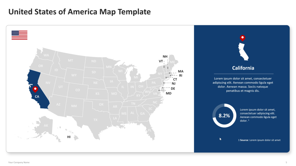 united states map powerpoint template 05