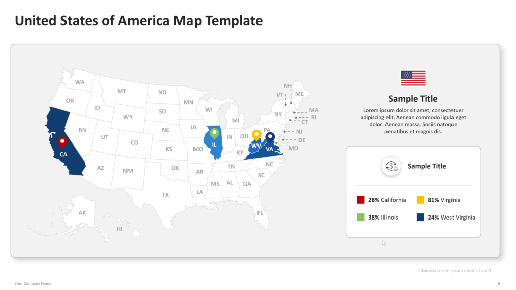 united states map powerpoint template 06
