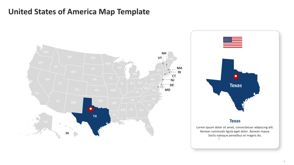 united states map powerpoint template 08